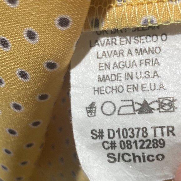 Modcloth Yellow Polka Dot Short Sleeve Dress Size Small - Picture 6 of 7